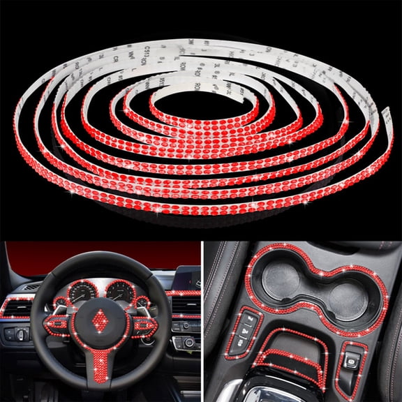 RnemiTe-amo Bling Car Trim Self Adhesive Bling Car Interior Exterior Decorations Car Decorations Car Bling Interior Exterior Decoration,Car Decorations Rhinestone Door Stickers