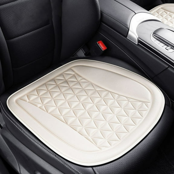 RnemiTe-amo Car Seat Covers Cushion,Universal Front Car Seat Cushion Cover Pad Chair Breathable Protector Soft Beige