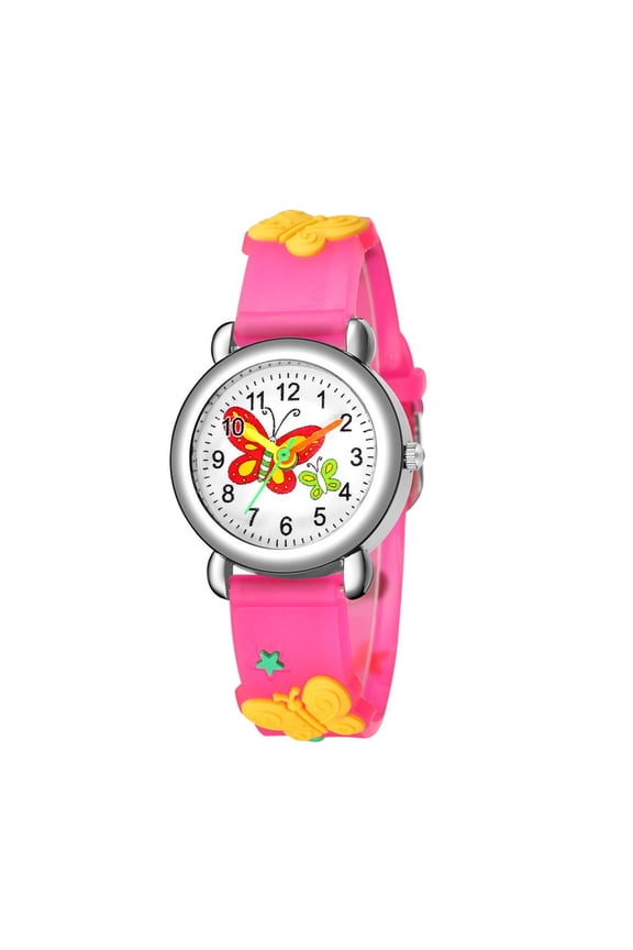 Cartoon Watch Butterfly Watch,Watch Digital Analog Wrist Waterproof Watches with 3D Cute Cartoon Band