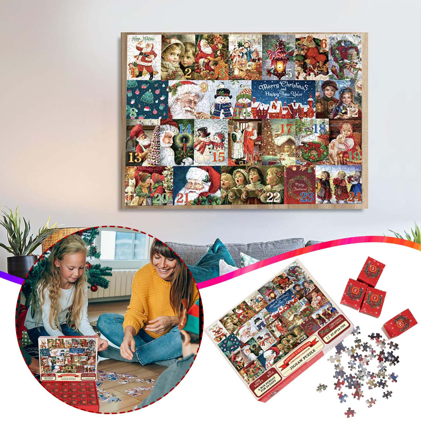 RnemiTeamo Christmas Advent Calendar 2023 1008 pcs,Advent Calendar