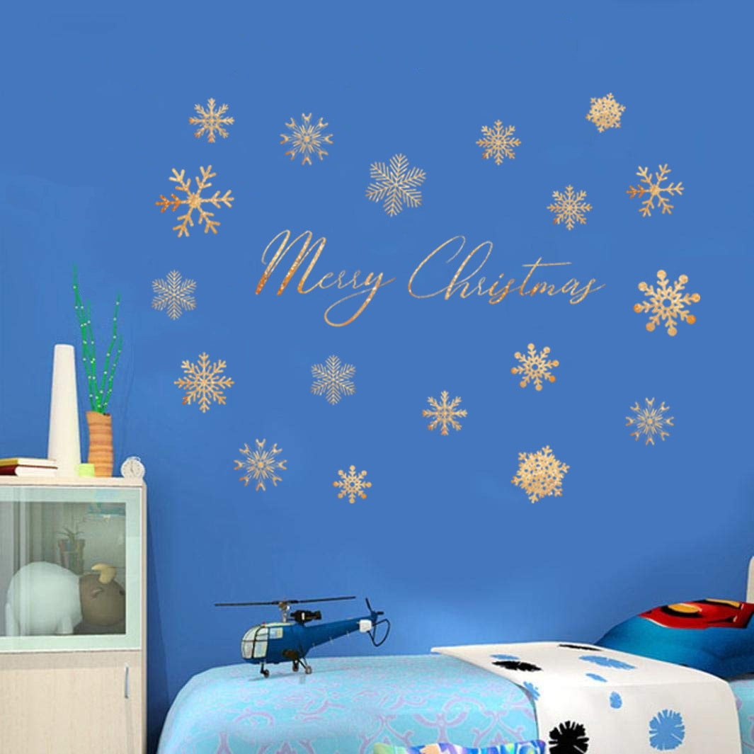 RnemiTeamo Christmas on Sale！Christmas Merry Christmas Snowflake Wall