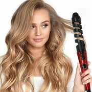 RnemiTe-amo Clearance！Cordless Automatic Curling Iron,Ceramic Auto Hair Curler，Rechargeable Curling Iron Wand,Detangle & Scald-Free,Fast Heating For Hair Styling