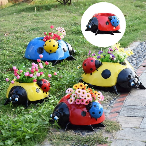 RnemiTe-amo Clearance!Ladybug Planter for Succulents,Ladybug Succulent Flower Pot Mini Resin Animal Plant Pot Resin Succulent Pot Planter for Decorating Outdoor Home Desks In Gardens