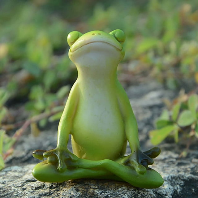 RnemiTe-amo Clearance！Meditating Frog Miniature Figurine,Garden Statue ...