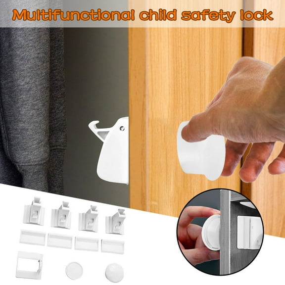 RnemiTe-amo Kitchen Appliances Kitchen Utensils Magnetic Lock Multifunctional Safety Lock Drawer Lock Cabinet Door Lock