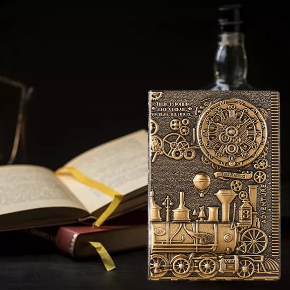 RnemiTe-amo Notepad Handmade Hardcover Notebook European Embossed Retro Notepad A5 Diary