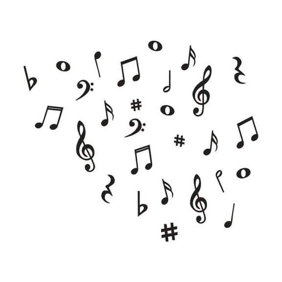 RnemiTe-amo Wall Decor Wall Decals Musical Note Removable Art Vinyl Mural Home Room Decor Wall Stickers