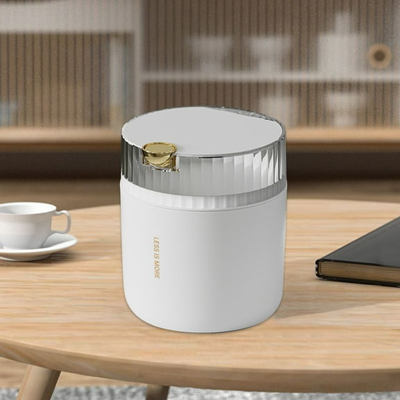 RnemiTe-amo Efficient Trash Wastebasket,Desktop Trash Can Living Room High Value Waste Basket Household One Button Press With Lid Large Capacity Office Plastic Plastic Trash Can
