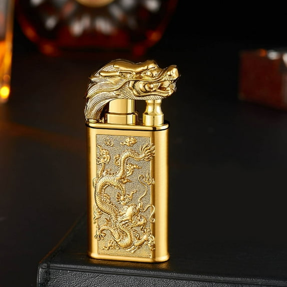 RnemiTe-amo Electric Candle Lighter Plasma Arc Lighters,Electroplated Direct Fire Fire Genuine Quartz Dial With Visible Window Inflatable Windproof Lighterfor Home Kitchen Champagne