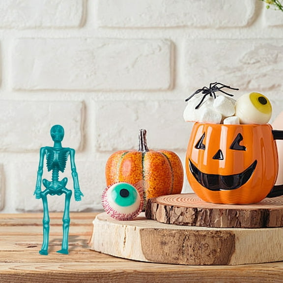 RnemiTe-amo Halloween Stretchy Skeleton Toys,Assorted Color Stretchy Skull Toys Halloween Flexible Skeletons Toys for Kids Halloween Goody Bag Fillers Pinata Filler Party Favors