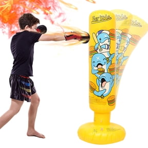 RnemiTe-amo Inflatable Punching Bag for Kids - Free Standing Boxing Bag immediate Bounce Back for Practicing Karate, Taekwondo, Boxing, MMA- Bop Bag Toys for Fitness & Stress Relief