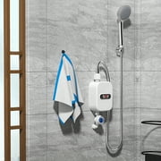 RnemiTe-amo Instantaneous Tankless Water Heater,Electric Instant Hot Water Heater Shower Electric Tankless Shower Hot Water Faucet Kitchen Bathroom Instantaneous Water Heater Tap 3000w