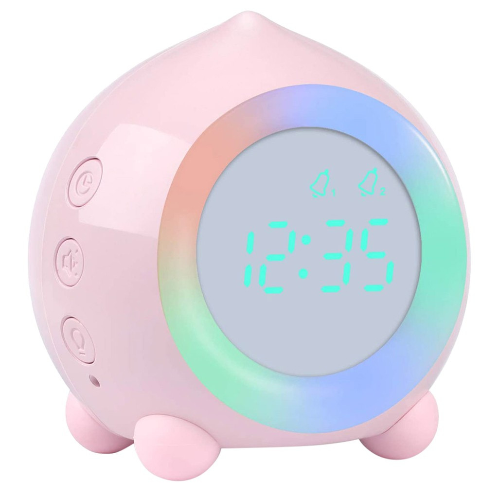 RnemiTeamo Kids Alarm Clock with Bluetooth Speaker,Ok to Wake Alarm