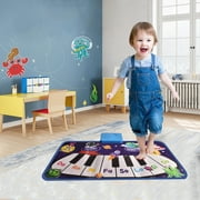RnemiTe-amo Kids Musical Piano Mats,18x10 inch Musical Toys Baby Floor Piano Keyboard Mat Carpet Animal Blanket Touch Playmat Early Education Toys for 1 2 3 4 5 6+ Year Girls Boys Toddlers