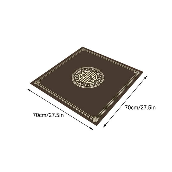 RnemiTe-amo Mahjong Mat, Multi-Purpose Table Cover Anti Slip and Noise Reduction Poker Mat Card Table Cover Fabric Board Game Table Mat Square Playmat,27.5 Inch