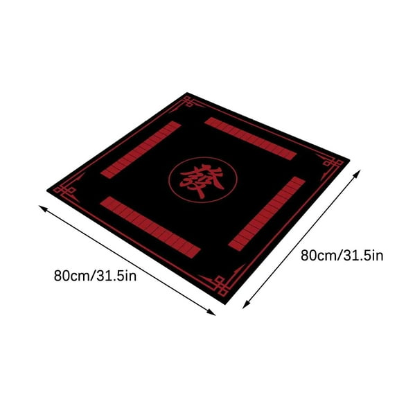 RnemiTe-amo Mahjong Mat, Multi-Purpose Table Cover Anti Slip and Noise Reduction Poker Mat Card Table Cover Fabric Board Game Table Mat Square Playmat,31.5 Inch