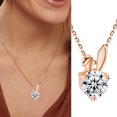 thumbnail image 1 of RnemiTe-amo Necklace for Women,Crystal Rabbit Necklace for Daughters Silver Bunny Necklace Pendant Necklace Mother Day Jewelry Gift for Kindergarten Graduation, 1 of 5