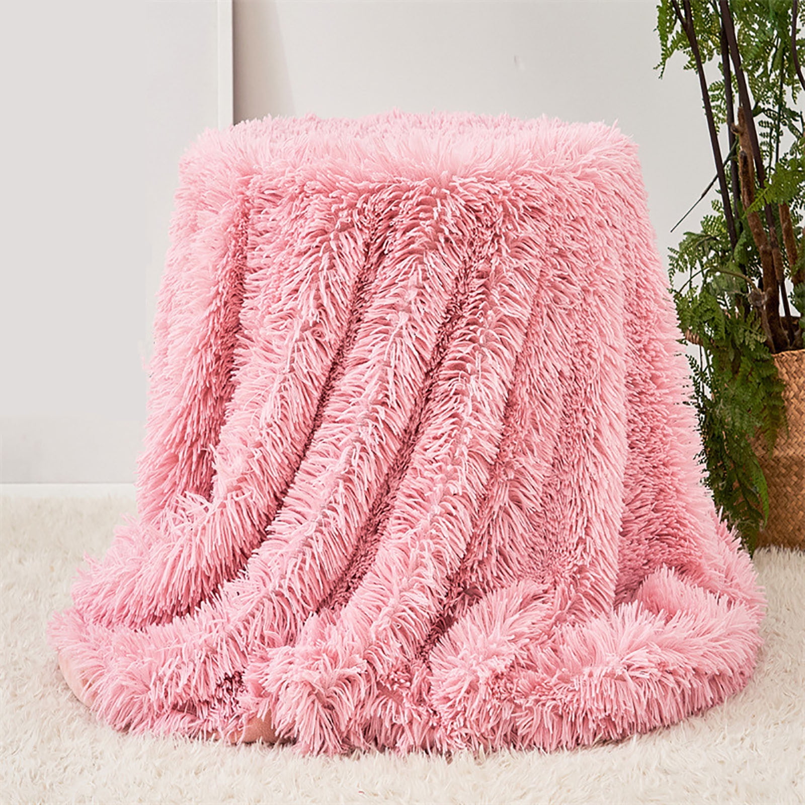 RnemiTeamo Plush Extra Fleece Throw Blanket for Couch,Bed and Sofa