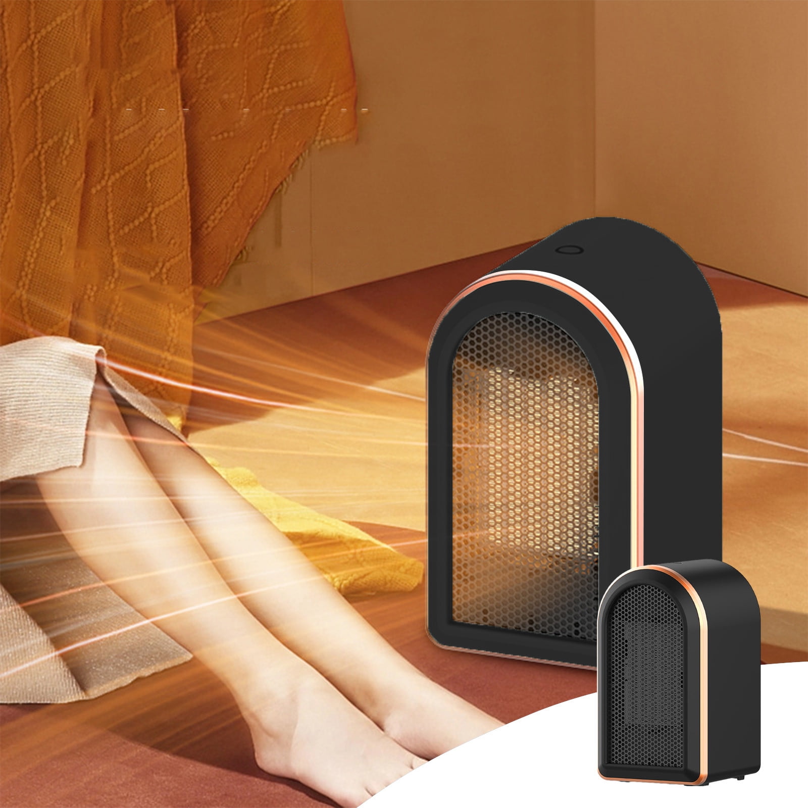 RnemiTe amo Portable Small Space Heater for Indoor Use 1200W Electric Heaters Indoor with Thermostat Fast Heating Ceramic Room Heater With Heating And