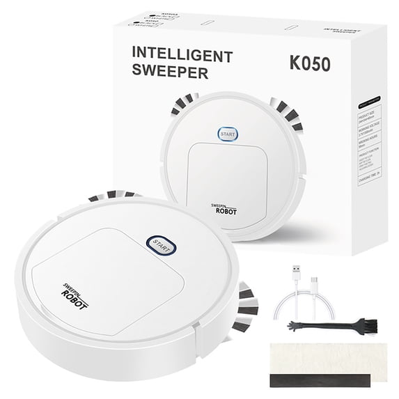 RnemiTe-amo Robot Vacuum Cleaner,Robot Vacuum Cleaner Sweeping Robot Ultra Slim Quiet Cleans Hard Floors To Medium-Pile Carpets Integral Memory Multiple Cleaning Modes Vacuum I for Pet Hair