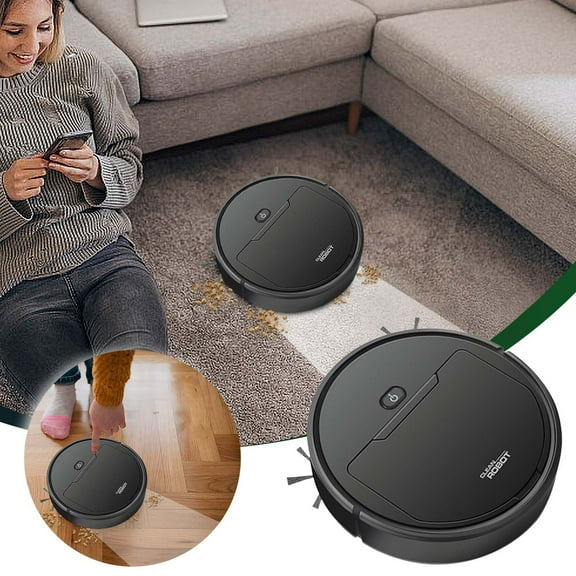 RnemiTe-amo Robot Vacuum,Intelligent Sweeping Robot Household Mop Three-in-one Sweeping Suction And Mopping Slim Self-Charging Robotic Vacuum Cleaner for Home,Pet Hair,Hard Floors