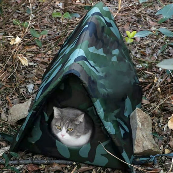 RnemiTe-amo on Sale!Outdoor Cats House Outdoor Waterproof Pet Kennel Cold-proof Tent Cats Kennel Dog Kennel Oxford Cloth Pet Bed Removable And Washable Stray Cats House Cats Kennel