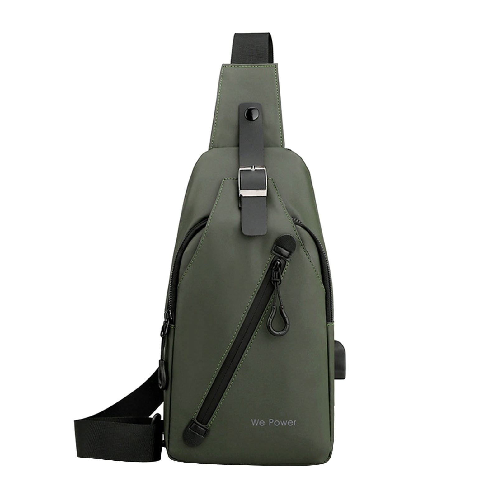 Men's USB Chest Bag Waterproof Oxford Fashion Male Run Casual Messenger Bag Large Capacity Shoulder Bags