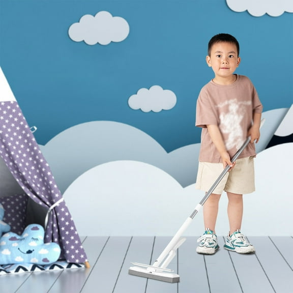 RnemiTe-amo Sponge Floor Wet Mop For Cleaning, Indoor/Outdoor, Cleaning Tile/Bathroom/Garage/Linoleum/, Mini Lightweight Cleaning Tool For Kids