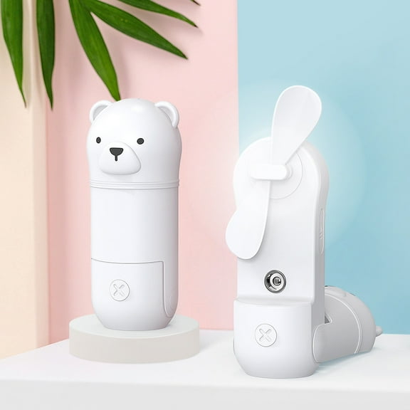 RnemiTe-amo Table Misting Fan,Portable Fan, USB Rechargeable Mini Hanging Neck Handheld Spray Water Meter Portable Small Fan