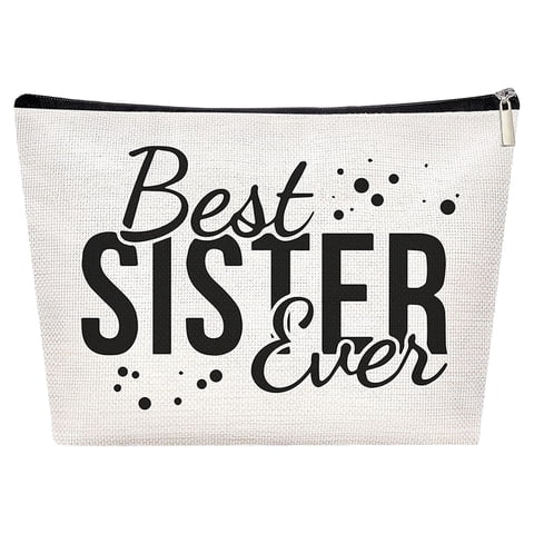 RnemiTe-amo To My Sister Gifts,Gifts for Sister Best Soul Friend,Makeup Bag for Big Little Sisters Birthday Wedding Thank You Gift,Sister Birthday Gifts from Sister,Sister Gifts from Sisters