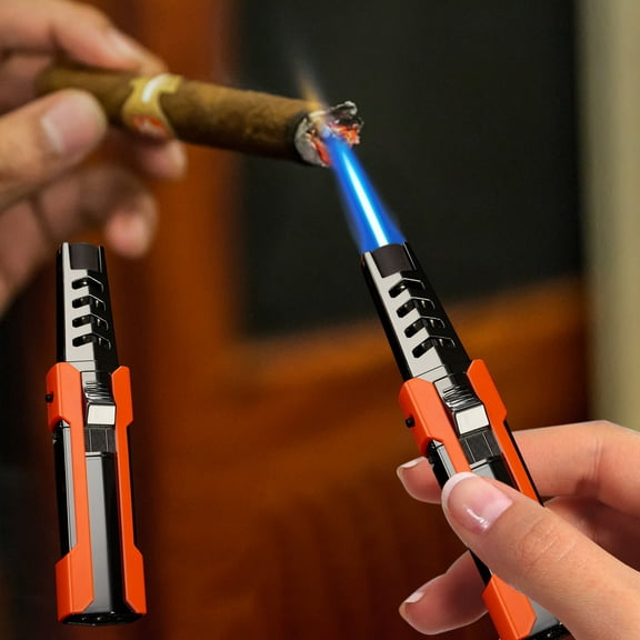 RnemiTe-amo Torch Lighter,Metal Welding Torch Lighter Direct Windproof Flame Outdoor Barbecue Kitchen BakingUpgraded Plasma USB Rechargeable Lighter for Birthday Camping BBQ