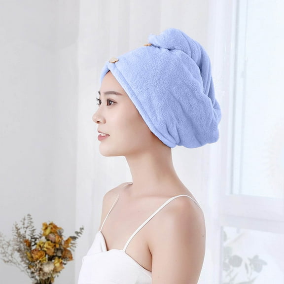 RnemiTe-amo Ultra Plush Microfiber Hair Towel Wrap for Women, Microfiber Hair Towel Wrap, Hair Turbans, Super Absorbent Quick Dry Hair Towel Wrap for All Hair Types Anti Frizz