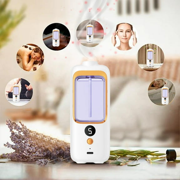 RnemiTe-amo Wall Mounted Essential Oil Diffuser,Aroma Oils Refill Rechargeable 5 Modes Ultrasonic Atomization Fragrant Humidifier Wireless Aromatherapy Air Freshener for Home Large Room