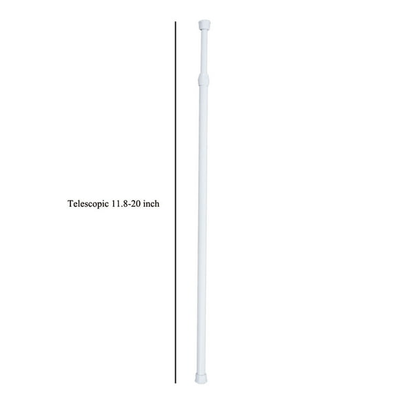 RnemiTe-amo White Tension Curtain Rod for Windows 16 to 28 inch,Tension Curtain Rod Small Tension Rods No Drill, Expandable Spring Loaded Tension Rods for Window
