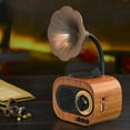 thumbnail image 1 of RnemiTe-amo Wireless Bluetooth Mini Portable Speaker,Vintage Bluetooth Speaker B5 Imitation Gramophone Home Decoration,Subwoofer Wood Grain Small Speaker,Can Be Placed On The Desk For Decoration, 1 of 7