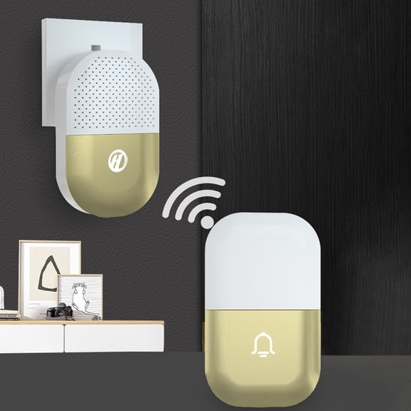 RnemiTe-amo Wireless Door Bell,Mini Waterproof Doorbell,1000 Feet Operating Range,Intelligent Home Wireless Doorbell, Bedside Emergency Call Button, Emergency Doorbell