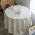 thumbnail image 1 of RnemiTe-amo on Clearance！Lace Round Tablecloth Lemon Print Tablecloth Small Fresh Rustic Tablecloths, 1 of 6