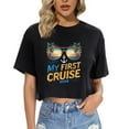 thumbnail image 1 of Fashionable Summer Women's Style Crop t shirt Summer Sailing 2024 Family Cruise Souvenir, 1 of 3