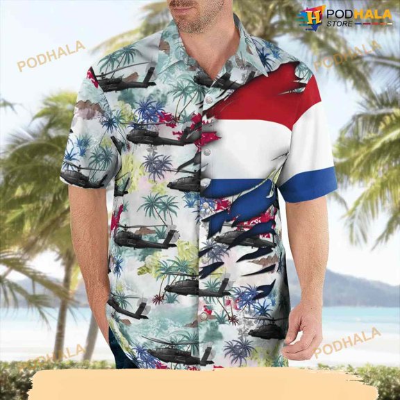 Rnlaf Koninklijke Luchtmacht Boeing Ah-64d Apache Longbow Hawaiian Shirt For Men And Women