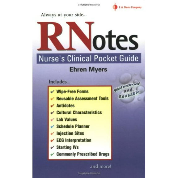 Pre-Owned Rnotes: Nurse's Clinical Pocket Guide, 9780803610606, 0803610602, Paperback,