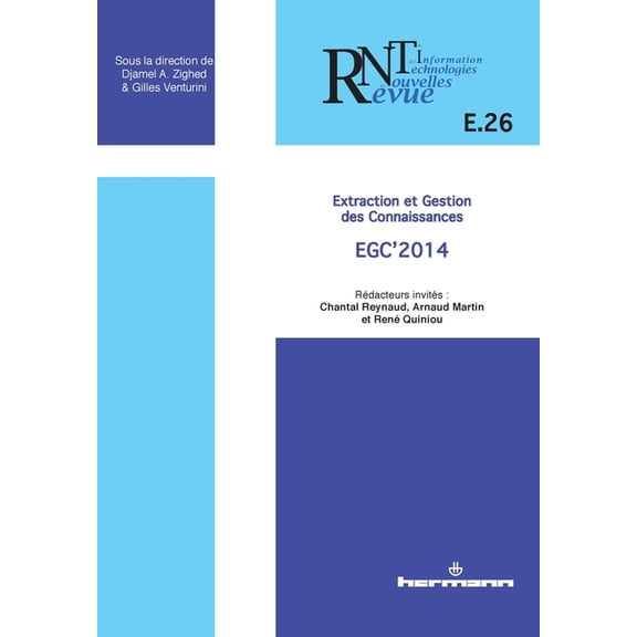 HR.Rnti Revue des nouvelles technologies de l'information, n E-26: Extraction et gestion des connaissances: EGC'2014, (Paperback)
