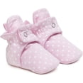 thumbnail image 1 of Ro + Me Infant Girls Baby Non-Slip Bootie (Pink Polka Dot, Large 6-12 months), 1 of 7
