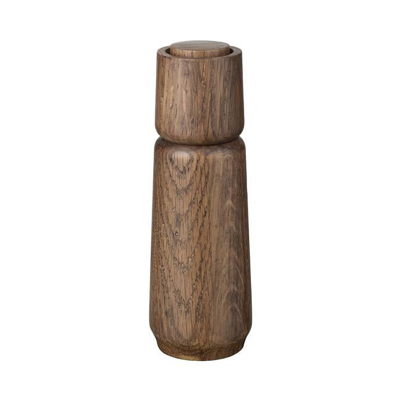 Dark Oak Ceramic Salt and Pepper Mill with Adjustable Grain Size