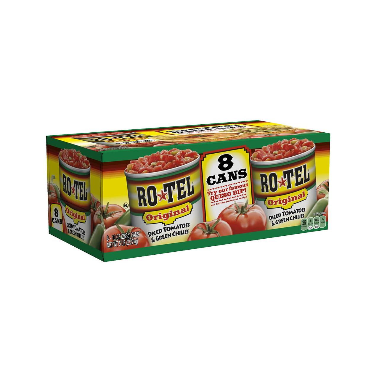 Ro-Tel Diced Tomatoes & Green Chilies, 10 oz. Cans (Pack of 8