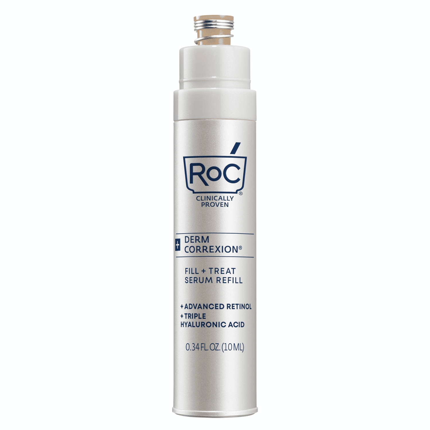 RoC Derm Correxion Fill and Treat Face Serum Refill with Retinol and Hyaluronic Acid, 0.34 fl oz