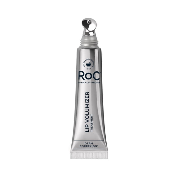 RoC Derm Correxion Lip Volumizer Lip Plumper with Hyaluronic Acid + Pro-Collagen Peptide*, 48-Hour Hydration, Fragrance-Free, Non-Sticky, 0.34 fl oz