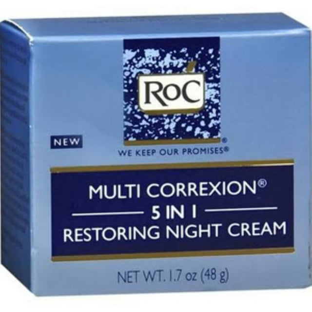 RoC Multi Correxion 5 in 1 Restoring Night Cream, 1.7 oz (Pack of 2)