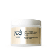 RoC Resurfacing Disks, Hypoallergenic Exfoliating Makeup Remover Pads Oil-Free Daily Cleanser, 28 Ct