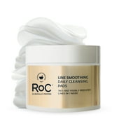 RoC Resurfacing Disks, Hypoallergenic Exfoliating Makeup Remover Pads Oil-Free Daily Cleanser, 28 ct