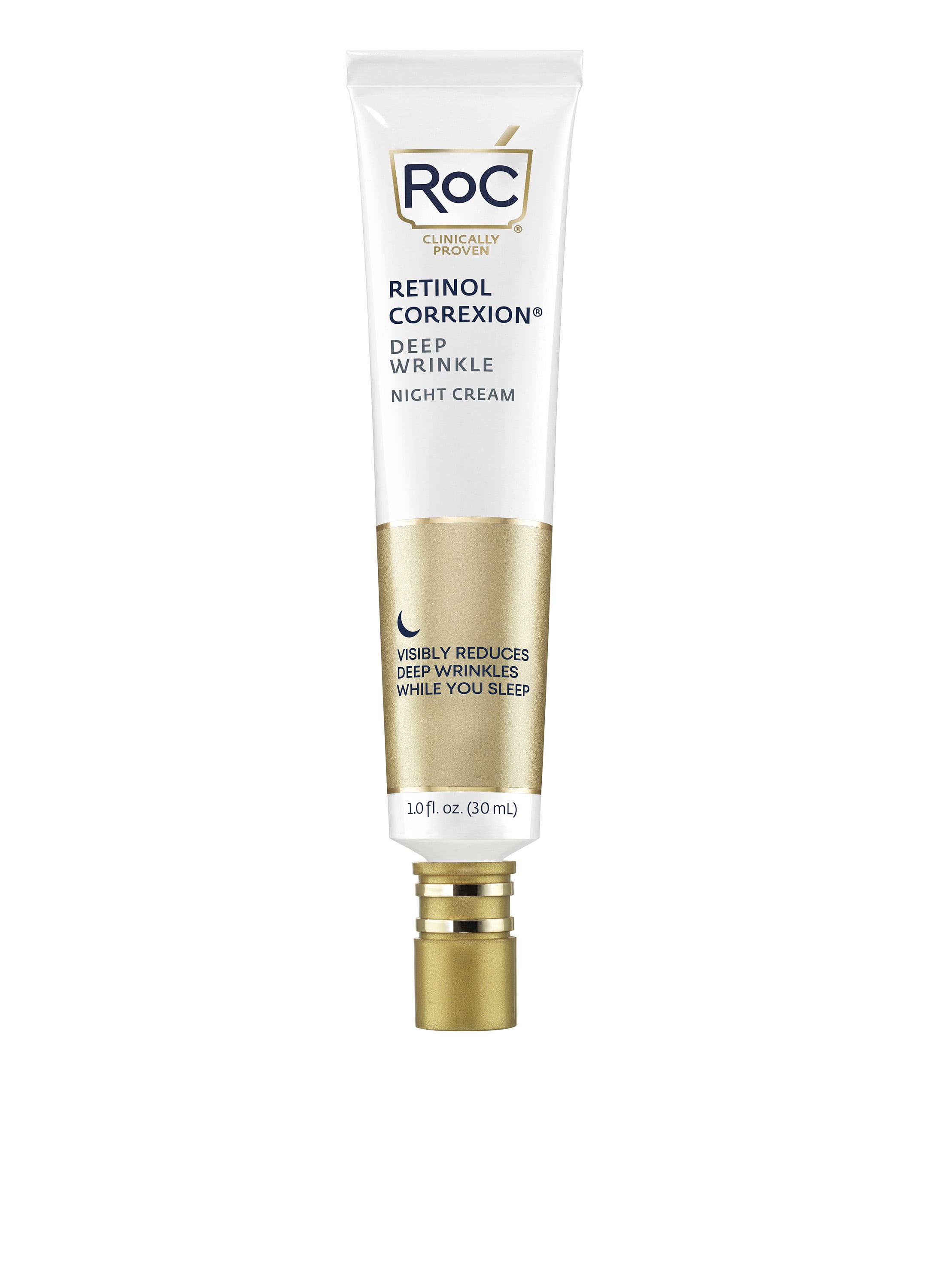 RoC Retinol Correxion Deep Wrinkle Night Face Cream with RoC Retinol, Paraben-Free, 1 fl oz